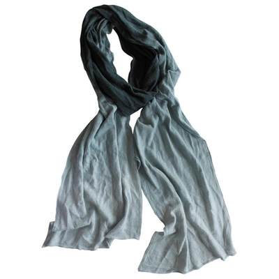 Pre-owned Maje Blue Linen Scarf