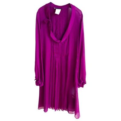 Pre-owned Dsquared2 Purple Silk Dress