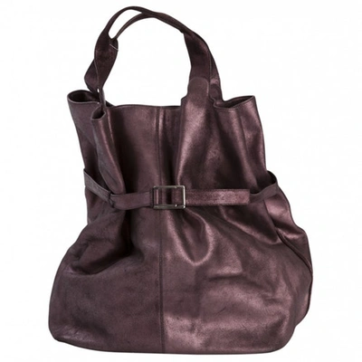 Pre-owned Sergio Rossi Purple Suede Handbag