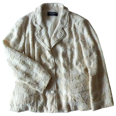 Pre-owned Dolce & Gabbana Ecru Cotton Jacket