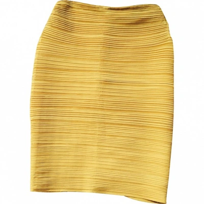 Pre-owned Lanvin Skirt In Gold