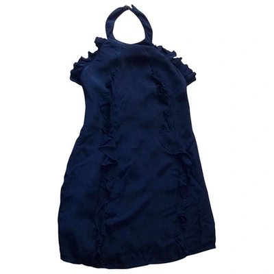 Pre-owned Patrizia Pepe Blue Silk Dress