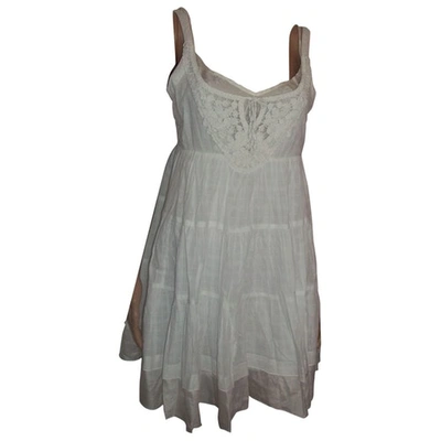 Pre-owned Stella Forest Medium Length Bohemian Dress In White