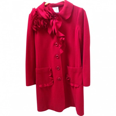 Pre-owned Moschino Cheap And Chic Red Wool Coat