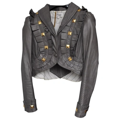 Pre-owned Temperley London Grey Leather Jacket