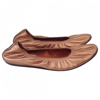 Pre-owned Lanvin Leather Flats In Other