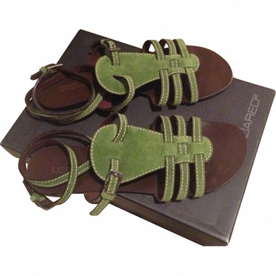 Pre-owned Dsquared2 Khaki Leather Sandals