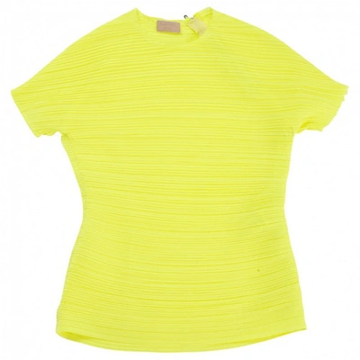 Pre-owned Lanvin Yellow Polyester Top