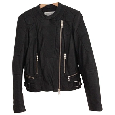 Pre-owned Closed Black Leather Biker Jacket