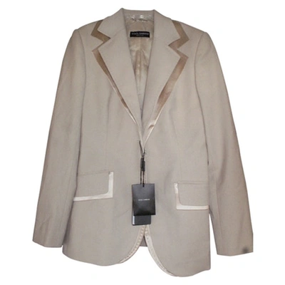 Pre-owned Dolce & Gabbana Beige Wool Jacket