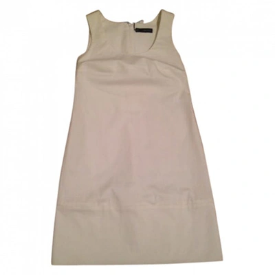 Pre-owned Dsquared2 White Cotton - Elasthane Dress