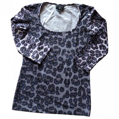 Pre-owned Just Cavalli Leopard Print Cotton Top In Brown