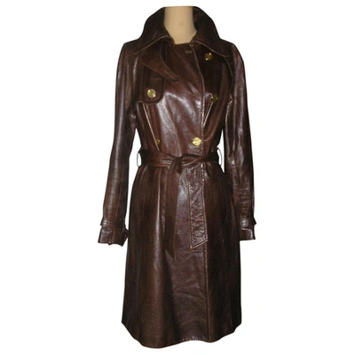 Pre-owned Dolce & Gabbana Leather Trench Coat In Other
