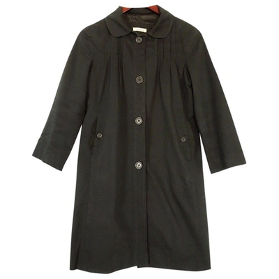 Pre-owned Sandro Black Cotton Trench Coat