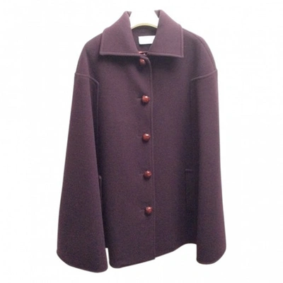 Pre-owned Emilio Pucci Burgundy Wool Coat
