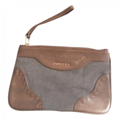Pre-owned Paule Ka Grey Cotton Clutch Bag