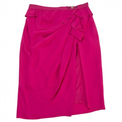 Pre-owned Nina Ricci Pink Silk Skirt