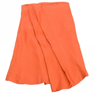 Pre-owned Chloé Silk Dress In Orange