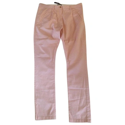 Pre-owned Acne Studios Pink Cotton Trousers