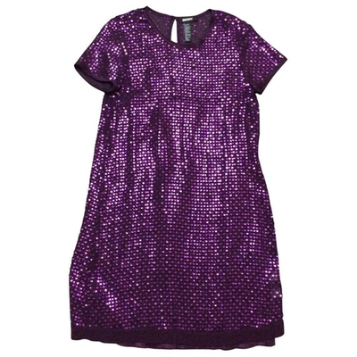 Pre-owned Donna Karan Purple Silk Dress