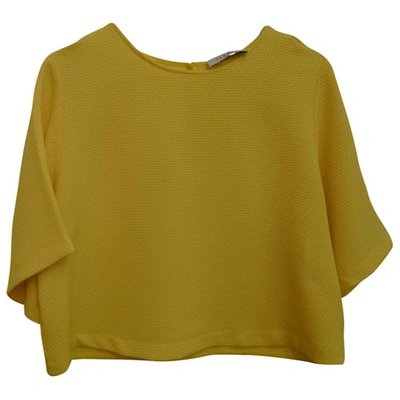 Pre-owned Sandro Yellow Polyester Top