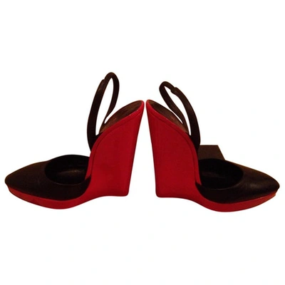 Pre-owned Walter Steiger Red Leather Heels