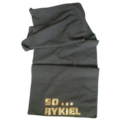 Pre-owned Sonia Rykiel Black Wool Scarf