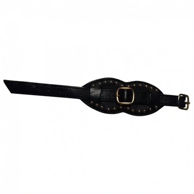 Pre-owned Giuseppe Zanotti Black Leather Bracelet