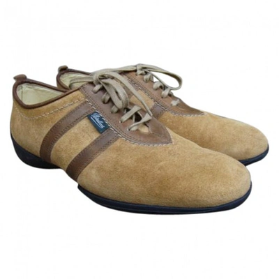 Pre-owned Paraboot Beige Suede Lace Ups