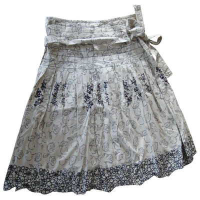 Pre-owned Stella Forest Ecru Cotton - Elasthane Skirt