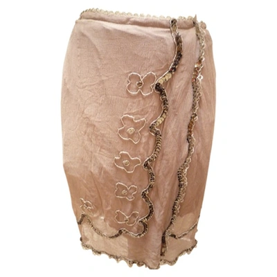 Pre-owned Manoush Beige Silk Skirt