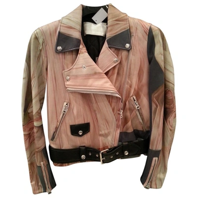 Pre-owned Acne Studios Pink Leather Biker Jacket