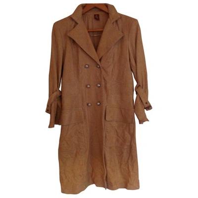 Pre-owned Dondup Camel Leather Coat