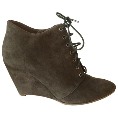 Pre-owned Belle Sigerson Morrison Grey Suede Ankle Boots