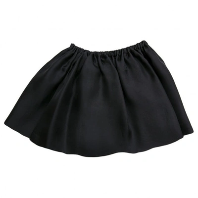 Pre-owned Miu Miu Black Silk Skirt