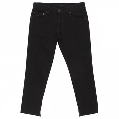 Pre-owned Prada Black Cotton Jeans