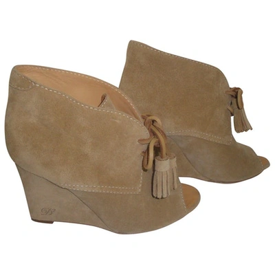 Pre-owned Dsquared2 Beige Suede Ankle Boots
