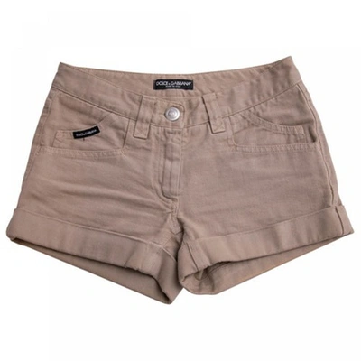 Pre-owned Dolce & Gabbana Beige Cotton Shorts