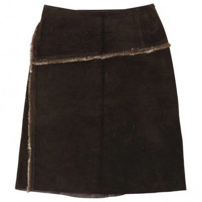 Pre-owned Barbara Bui Brown Suede Skirt