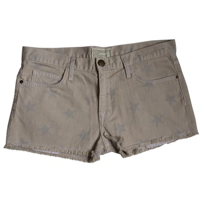 Pre-owned Current Elliott Beige Cotton Shorts