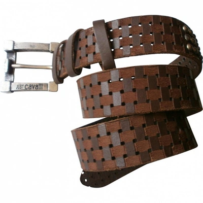 Pre-owned Just Cavalli Brown Leather Belt