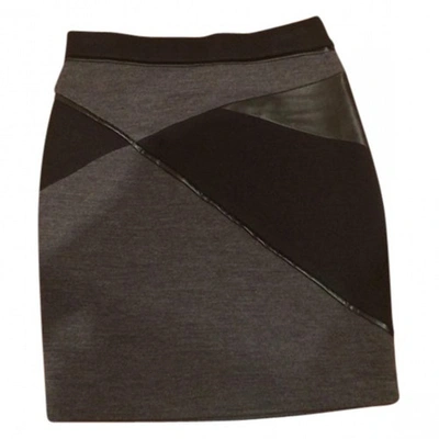 Pre-owned Maje Anthracite Wool Skirt