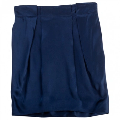 Pre-owned Proenza Schouler Blue Silk Skirt
