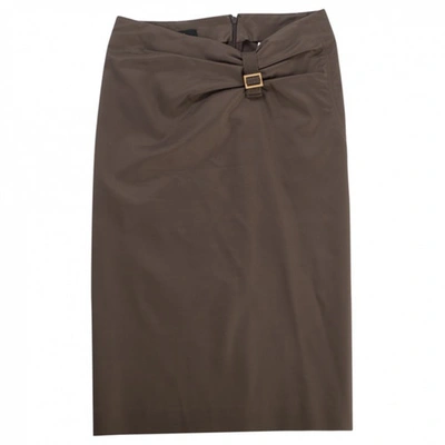 Pre-owned Gucci Brown Viscose Skirt