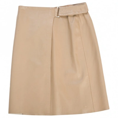 Pre-owned John Richmond Brown Leather Skirt
