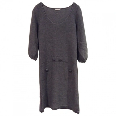Pre-owned Cacharel Anthracite Wool Dress