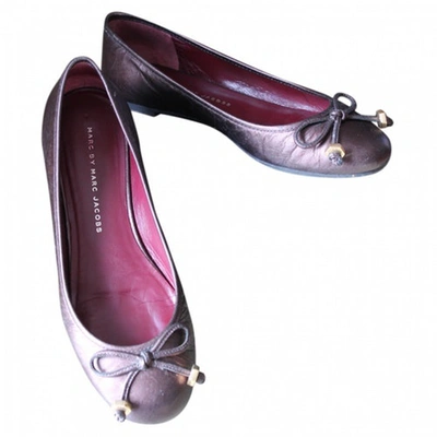 Pre-owned Marc By Marc Jacobs Brown Leather Ballet Flats