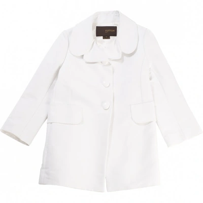 Pre-owned Louis Vuitton White Cotton Coat