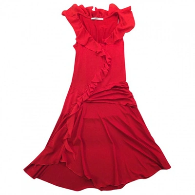 Pre-owned Emanuel Ungaro Red Viscose Dress