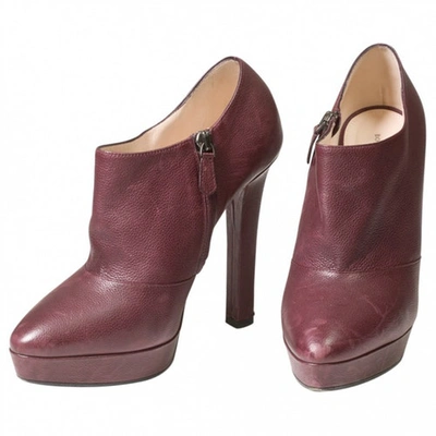Pre-owned Bottega Veneta Purple Leather Boots